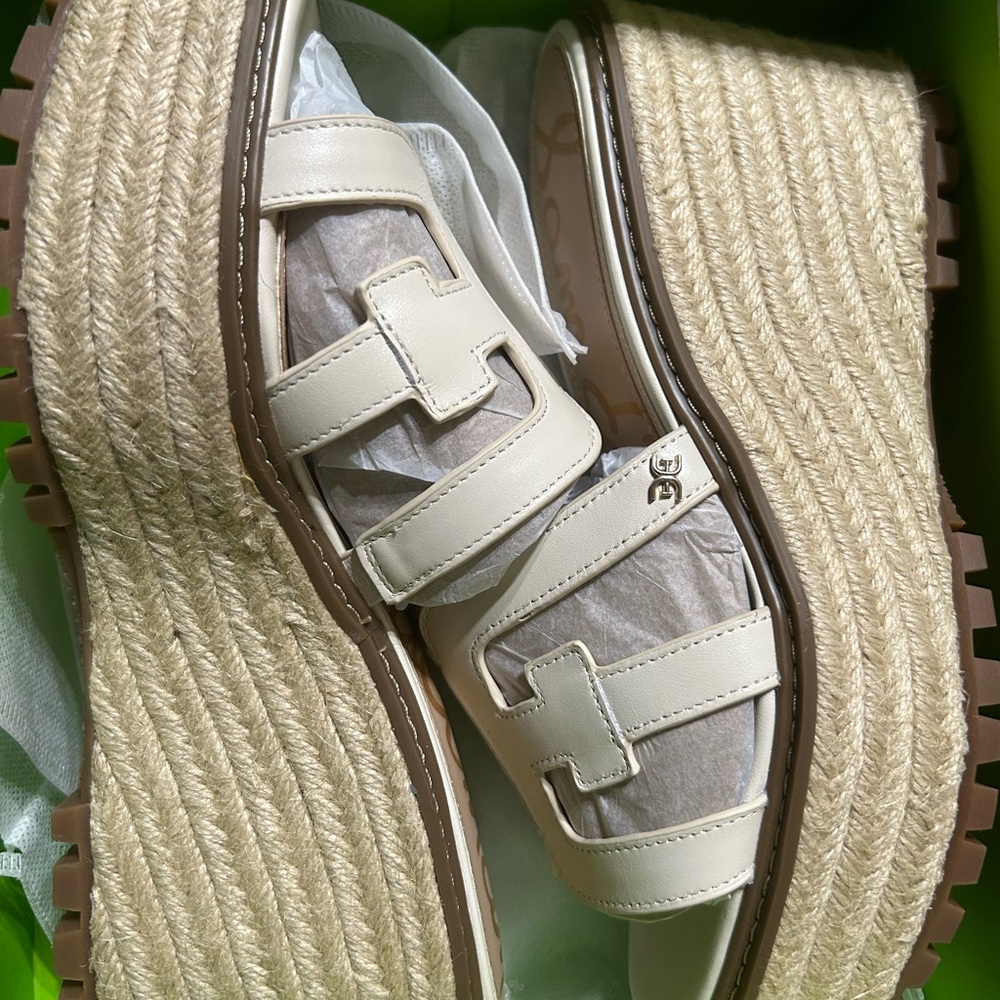Sam Edelman • Laine Leather Wedge Sandals • Women’s Size 9 - Picture 6 of 6